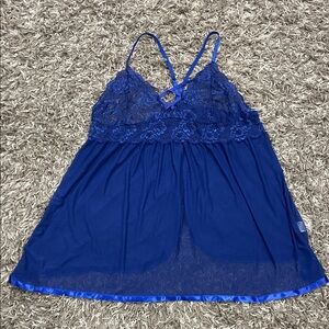 Elegant Blue Lace Chemise lingerie size 5x